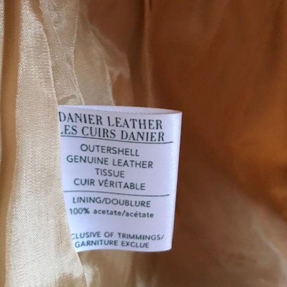 Vintage Danier Honey Tan Leather Jacket - Size 8 - Picture 2 of 16